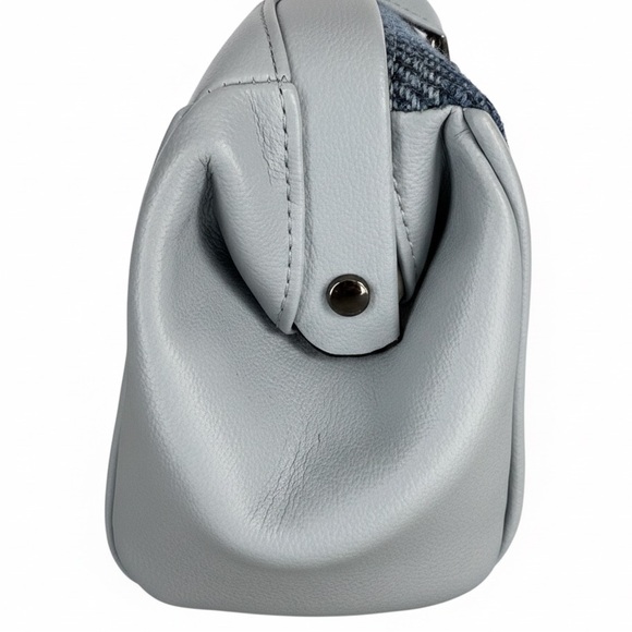 Islander UK Harris Tweed Medium Doctor Bag Blue Tartan Satchel NWOT - Picture 12 of 14